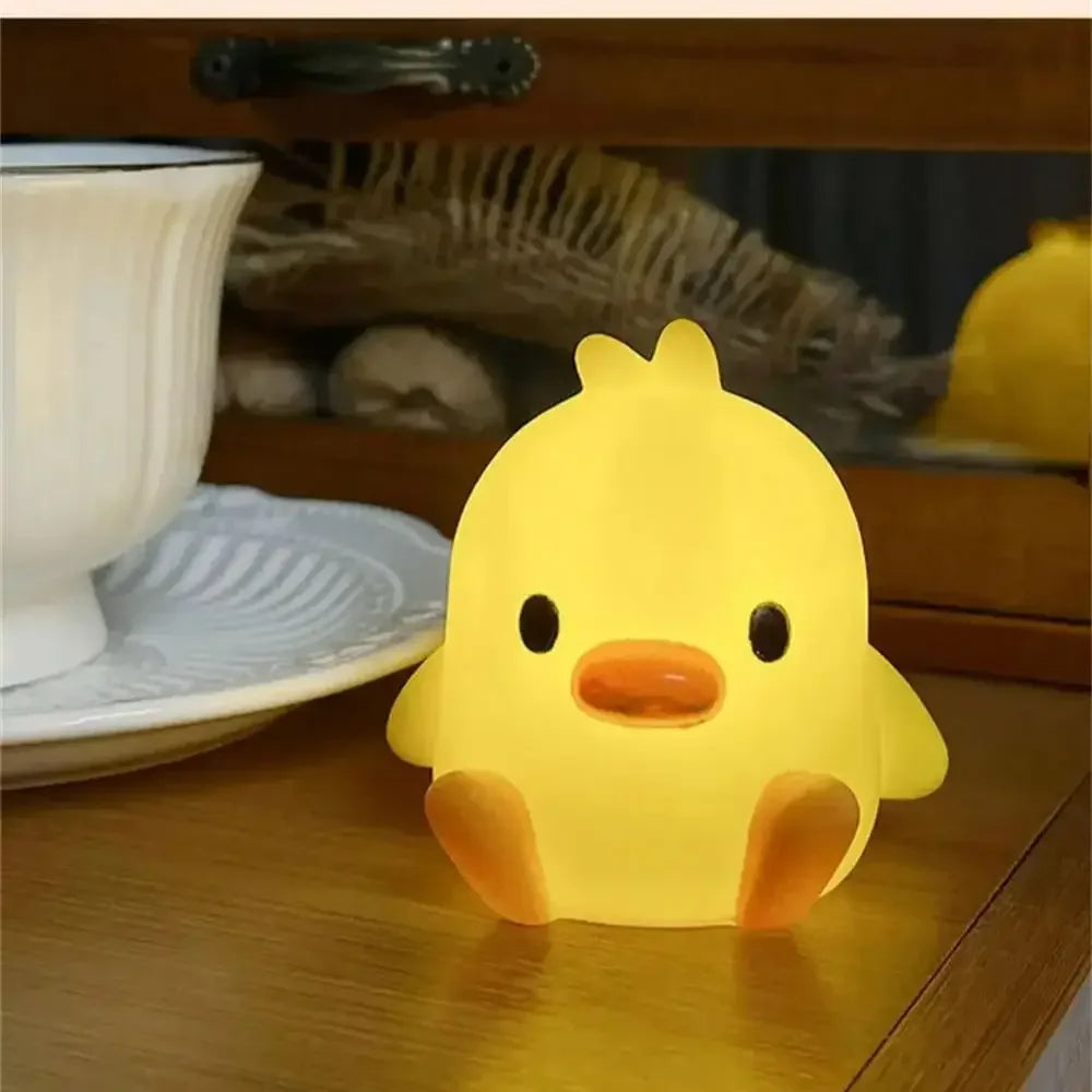 Duck Night Light Bedroom Decoration Cute Cartoon Animal Night Light Christmas Gifts For Kids Room Bedside Sleeping Lamp
