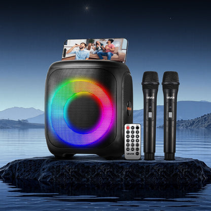 Karaoke Machine For Adults 4 In Portable Bluetooth Speaker 2 Wireless Microphone